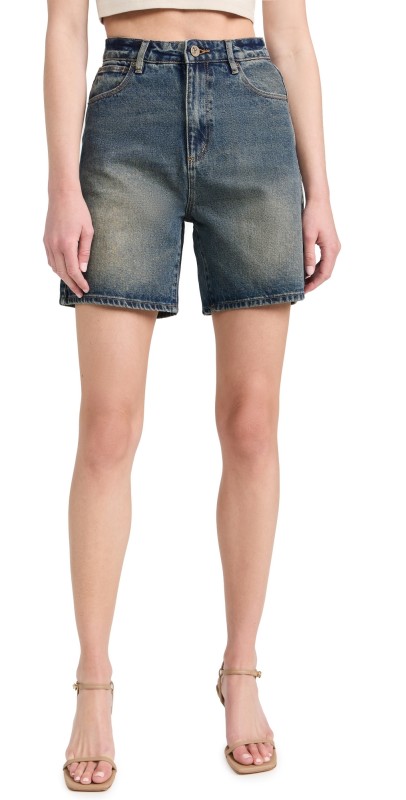 ABRAND Carrie Zendaya Shorts Dark Vintage Indigo