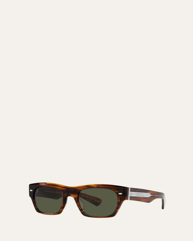 Kasdan Acetate & Crystal Rectangle Sunglasses