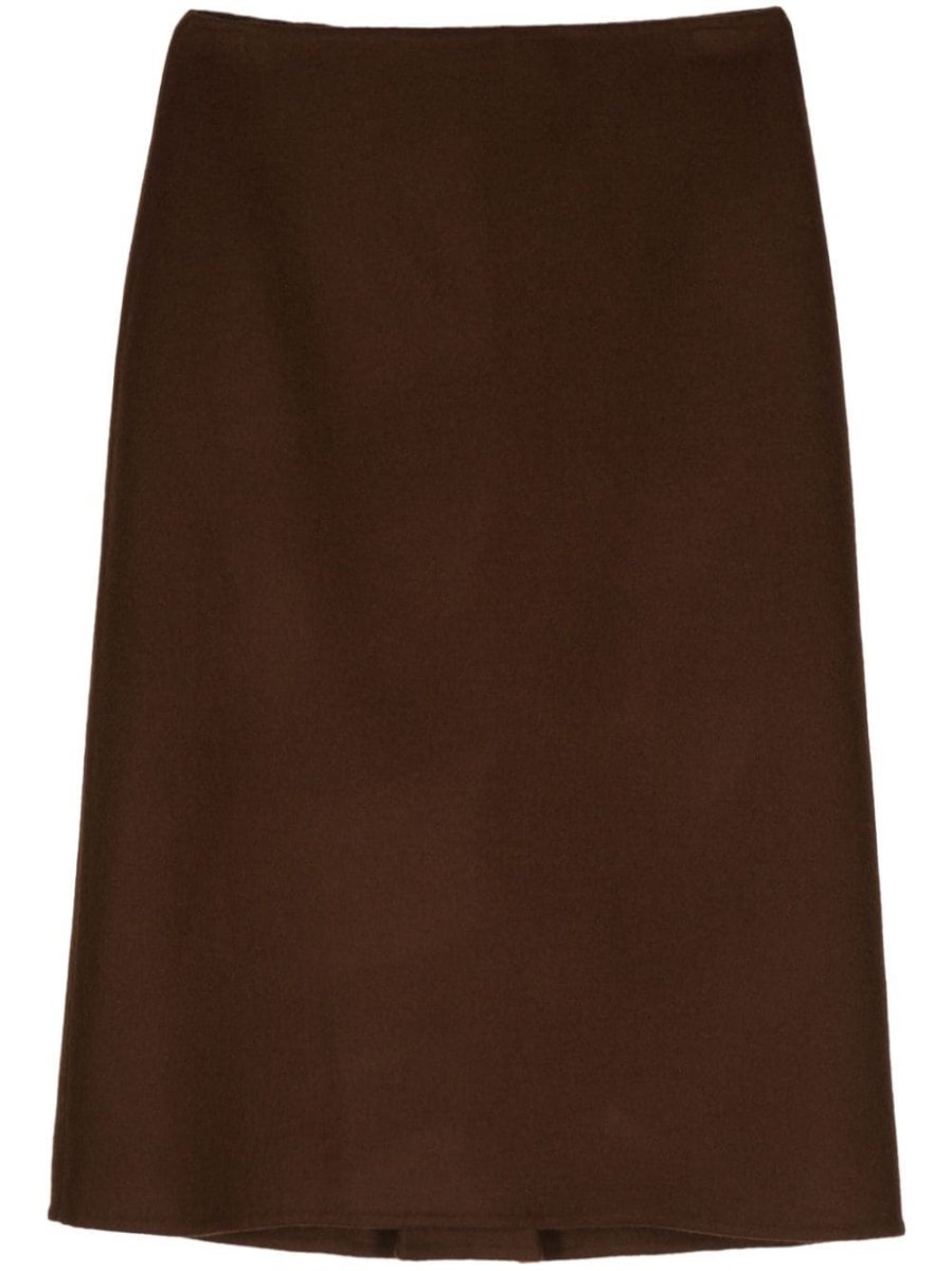 wool midi skirt