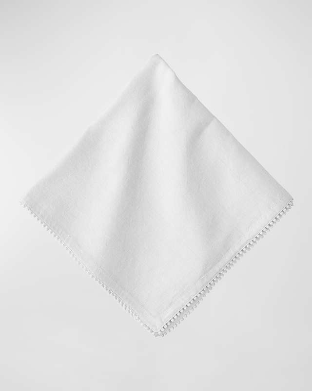 Berry Trim Napkin - White