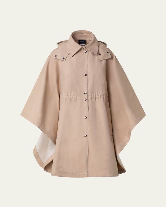 Veda Cotton Gabardine Cape Jacket