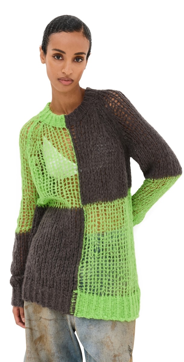 Acne Studios Kookey Mohair Sweater Green/Khaki