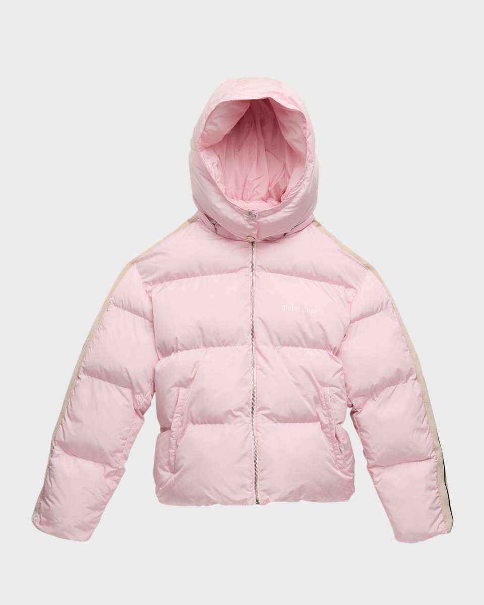 Girl's Puffer Jacket W/ Stripe, Size 4-12