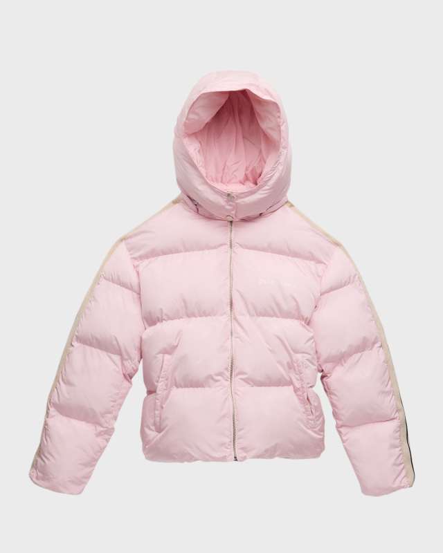 Girl's Puffer Jacket W/ Stripe, Size 4-12