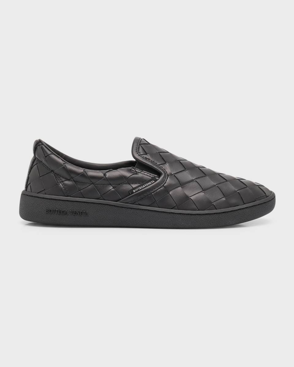 Sawyer Woven Leather Slip-On Sneakers