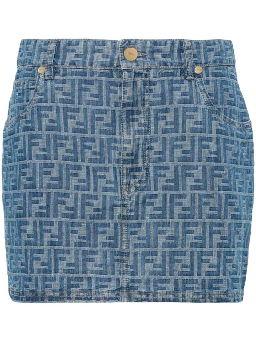FF-motif mini skirt