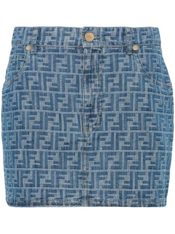 FF-motif mini skirt