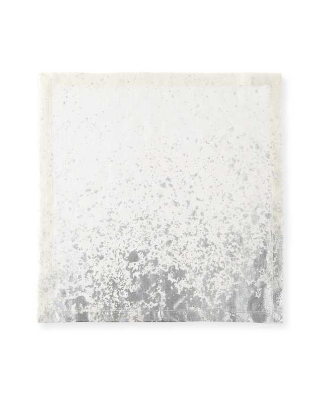 Metafoil Napkin, White/Silver