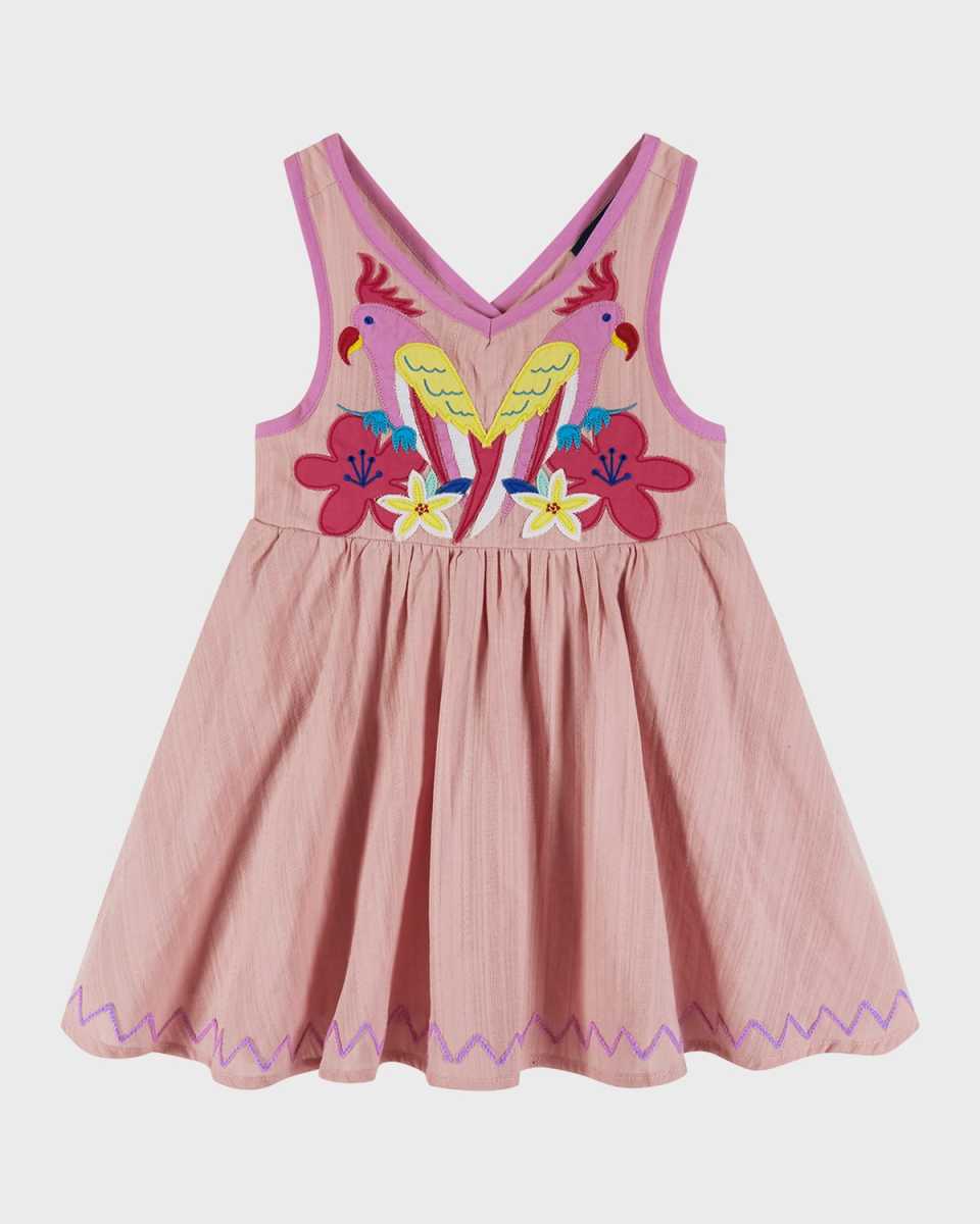 Girl's Dress W/ Applique, Size 2T-6X