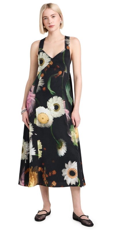 Stine Goya Jodie Dress Scanned Foliage