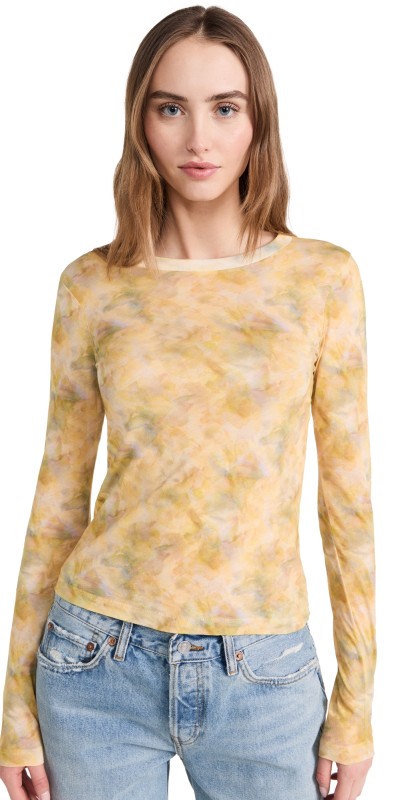 RE/DONEheer Longleeve Tee BUMBLEBEE WATERCOLOR