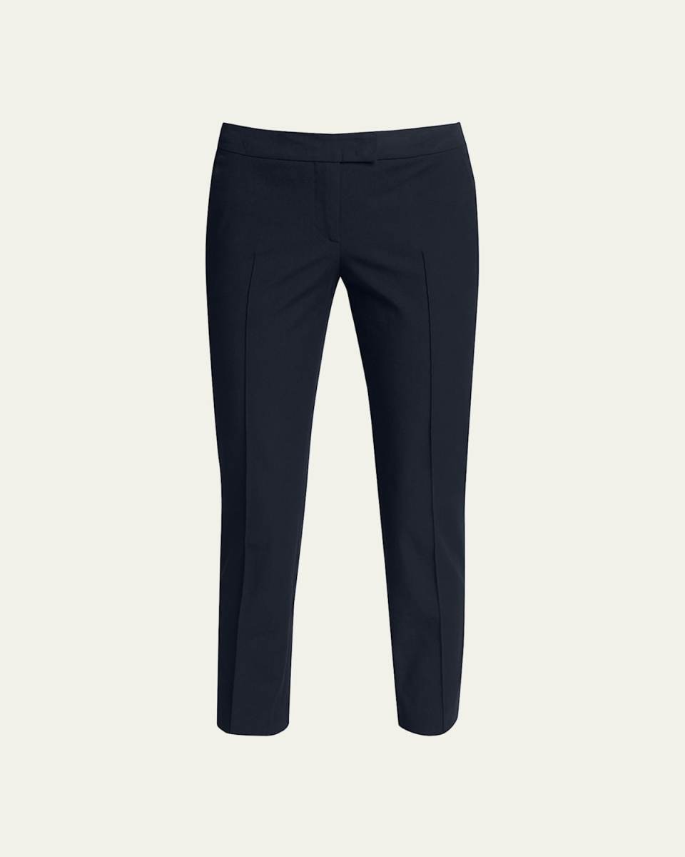 Frankie Straight-Leg Cotton-Stretch Cropped Pants