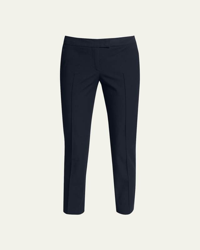 Frankie Straight-Leg Cotton-Stretch Cropped Pants