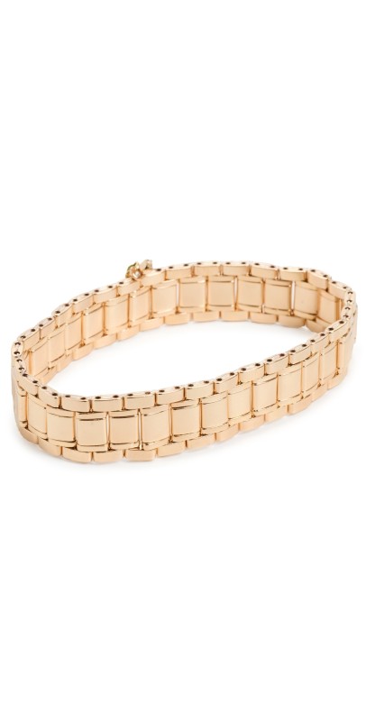 SHASHI Gold Checker Bracelet Gold