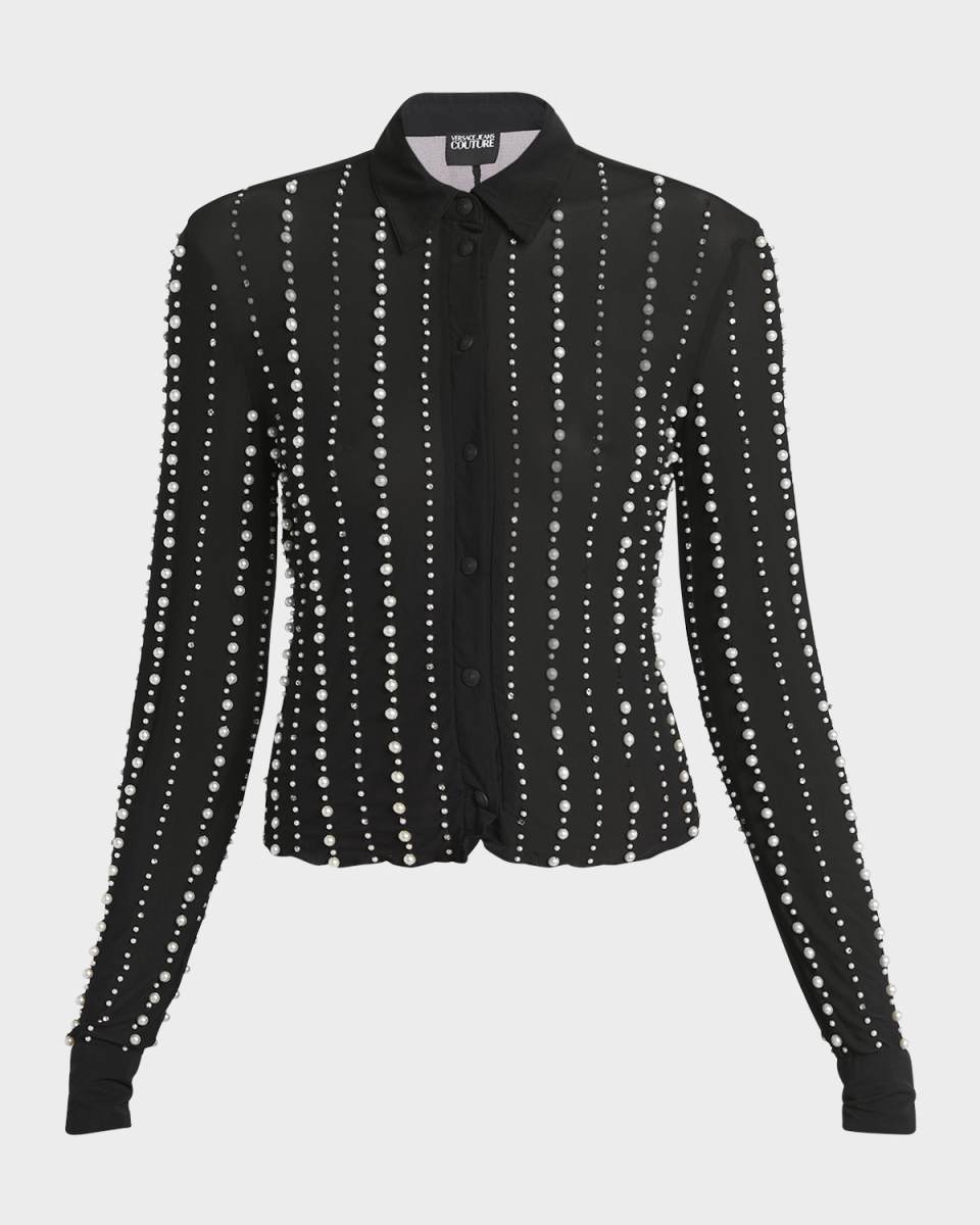 Embellished Long-Sleeve Shirt