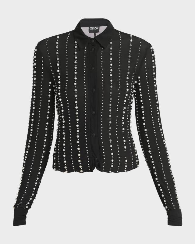 Embellished Long-Sleeve Shirt