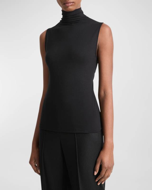 Sleeveless Turtleneck Top