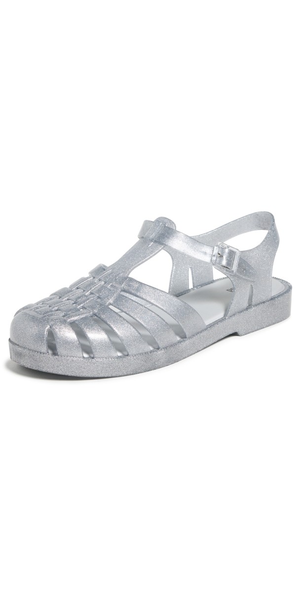 Melissa Possession Shiny Fisherman Sandals Glitter Clear