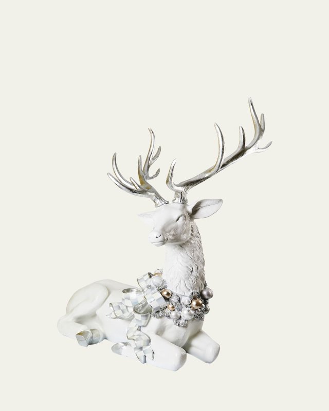 Crystal Palace Resting Trophy White-Tailed Deer Holiday Decor