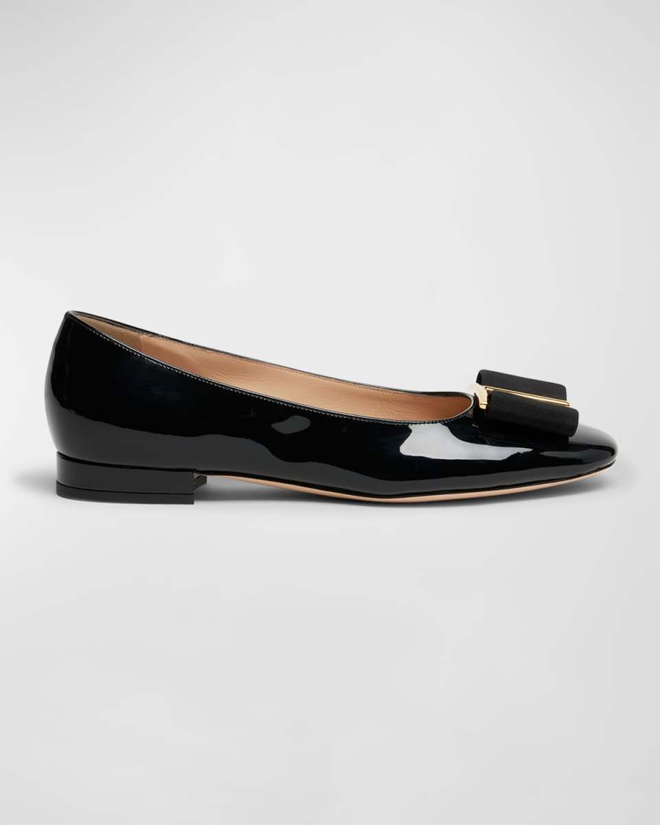 Patent Bow Ballerina Flats