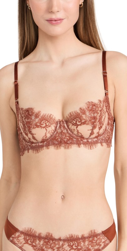 Skarlett Blue Skarlett Blue Entice Balconette Bra Clay / Nylon