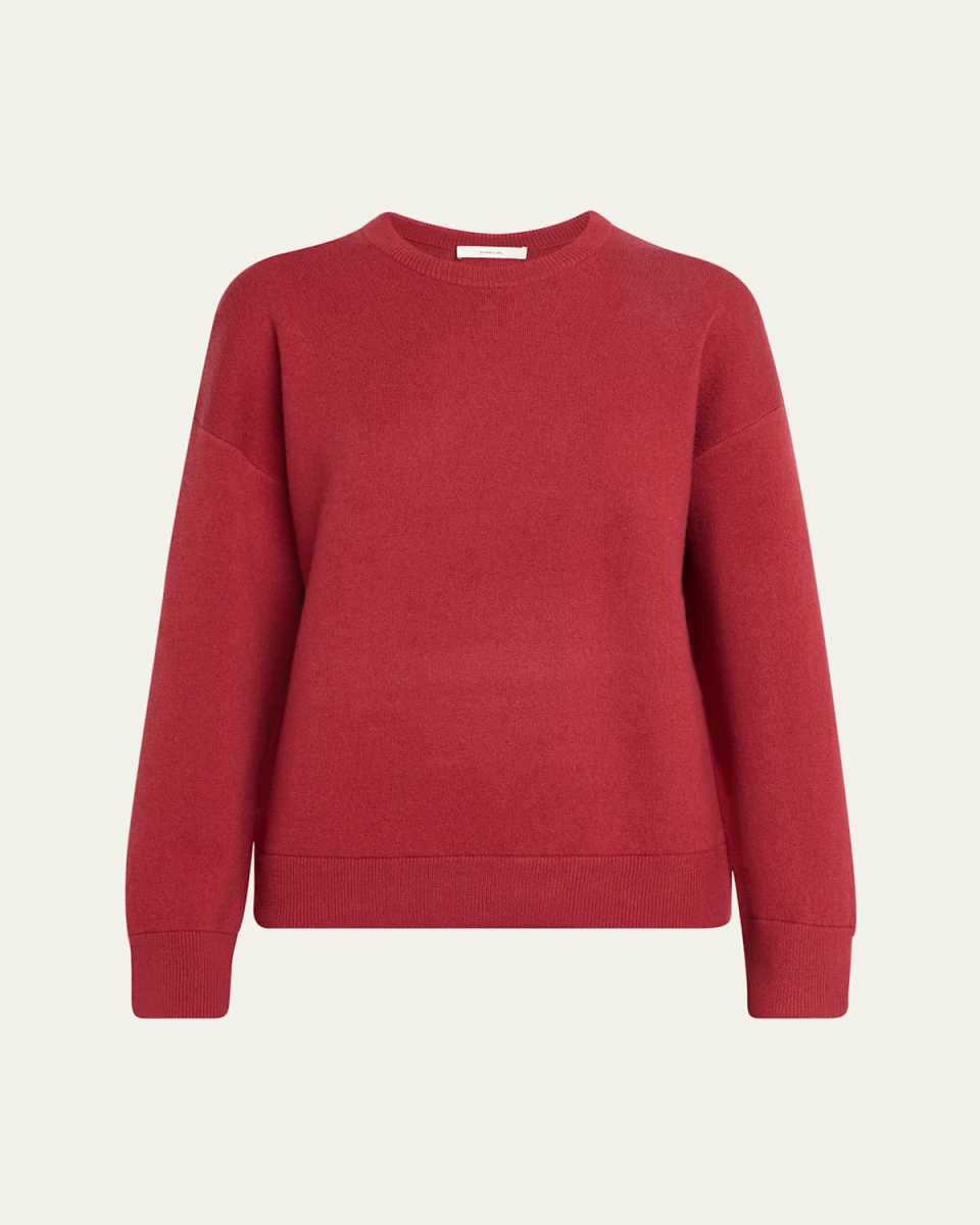 Structured Wool and Cashmere Crewneck Sweatshirt
