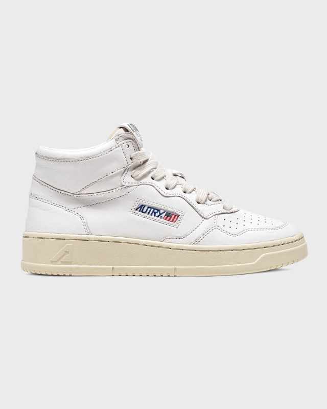 Medalist High-Top Leather Sneakers