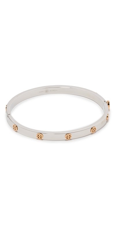 Tory Burch Miller Stud 5mm Hinge Bracelet Tory Silver/Tory Gold