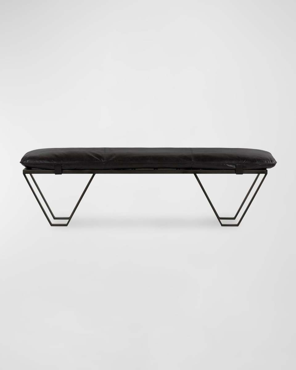 Darrow Leather Bench, 63.5"