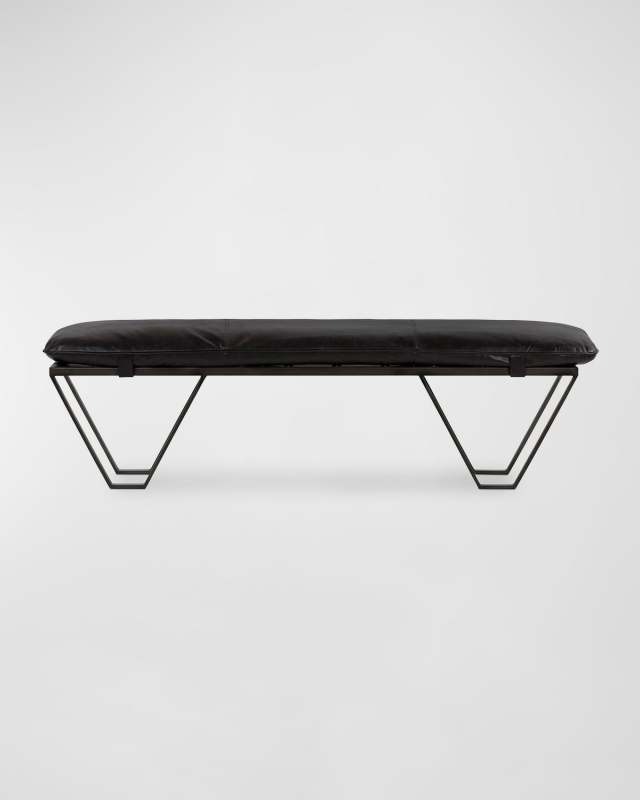 Darrow Leather Bench, 63.5"