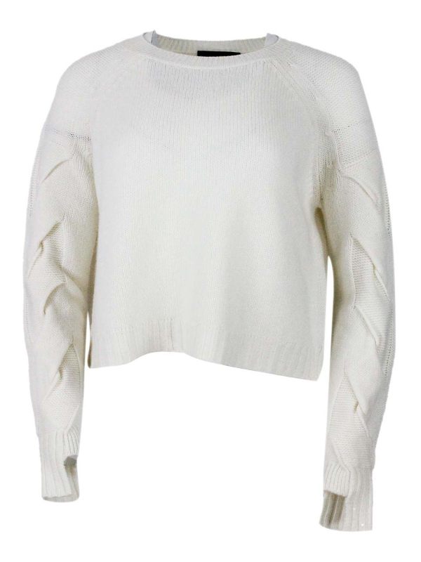Lorena Antoniazzi Pull Col Rond - Crème