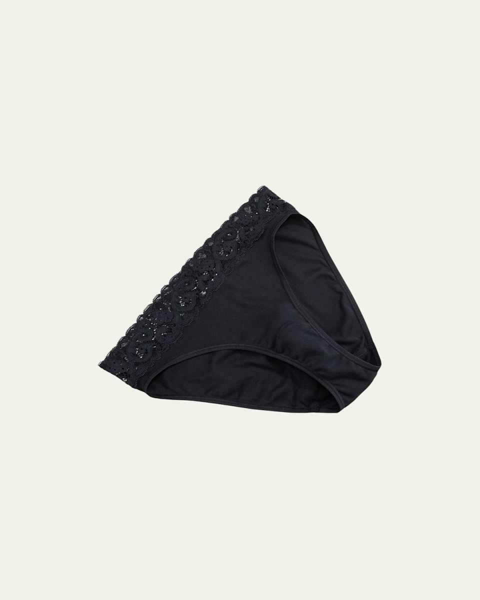 Moments High-Cut Lace-Trim Briefs