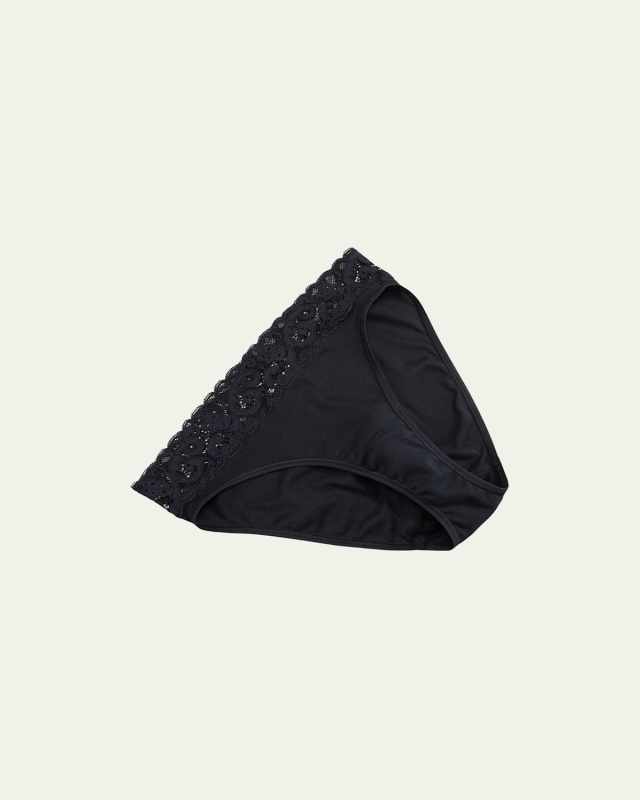 Moments High-Cut Lace-Trim Briefs
