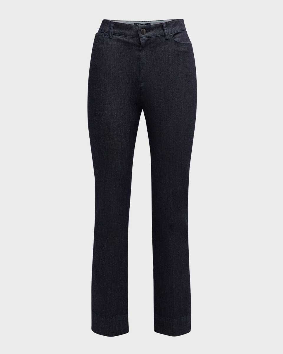 Nicola High-Rise Straight-Leg Ankle Jeans