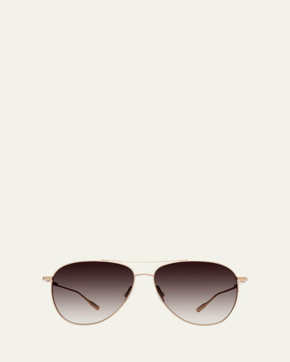 Trask Golden Titanium Aviator Sunglasses