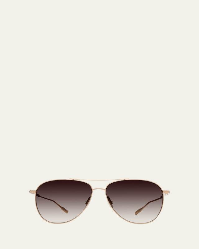 Trask Golden Titanium Aviator Sunglasses