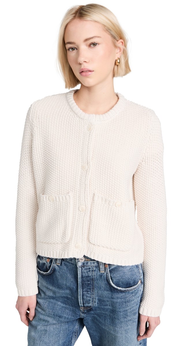 Splendid Andrea Cropped Cardigan Moonstone