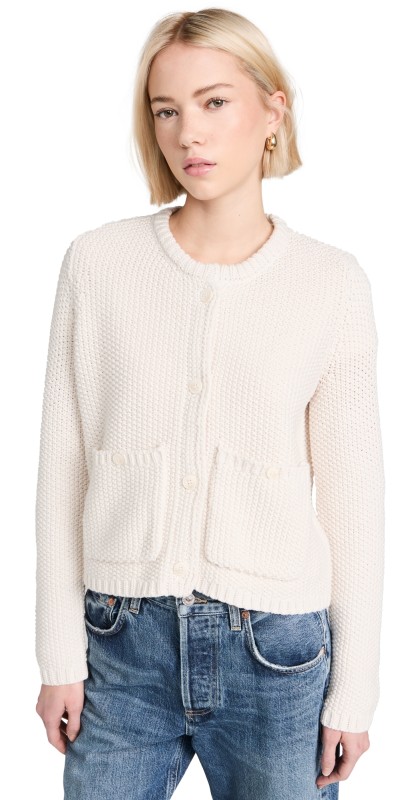 Splendid Andrea Cropped Cardigan Moonstone