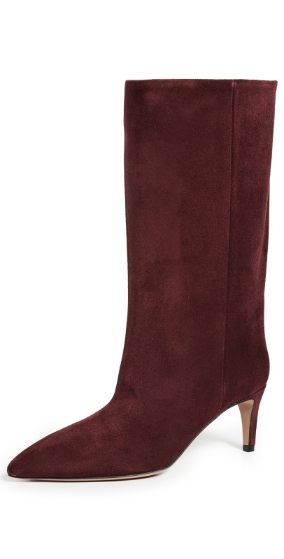 Paris Texas 60mm Stiletto Mid Calf Boots Rouge Noir