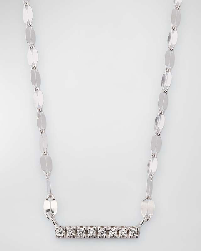 Flawless Mini Diamond Bar Pendant Necklace