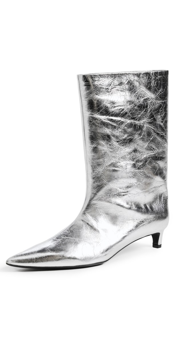 Jil Sander Ankle Boots Silver Moon