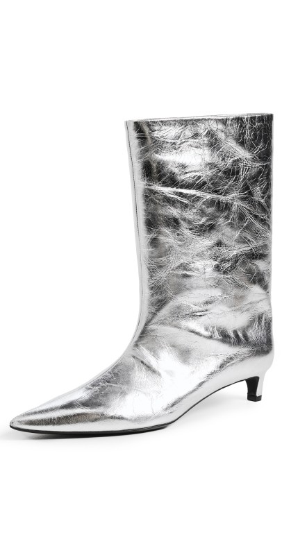 Jil Sander Ankle Boots Silver Moon