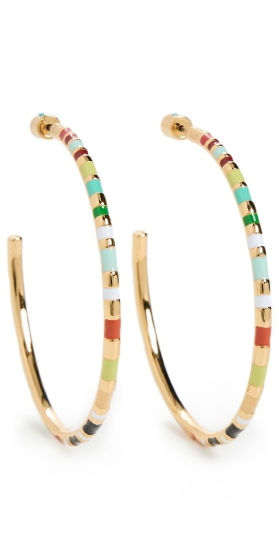 Roxanne Assoulin La Ponche Hoop Earrings Rainbow