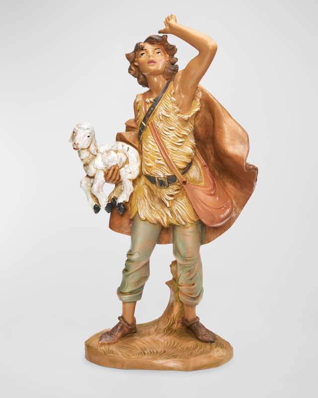7.5" Scale Micah, Shepherd Viewing Nativity Figure