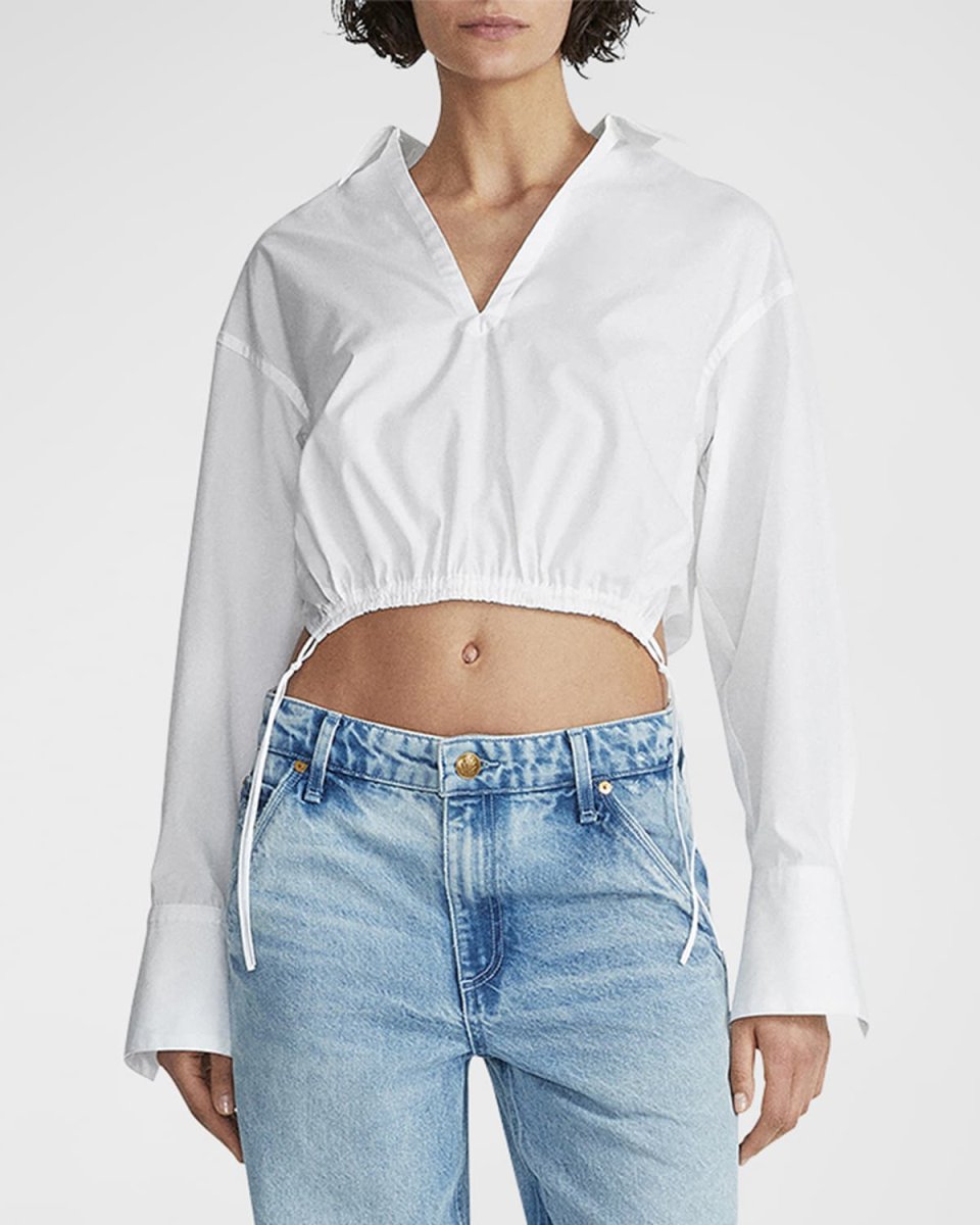 Fiona V-Neck Cinch-Tie Top