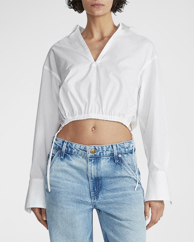 Fiona V-Neck Cinch-Tie Top