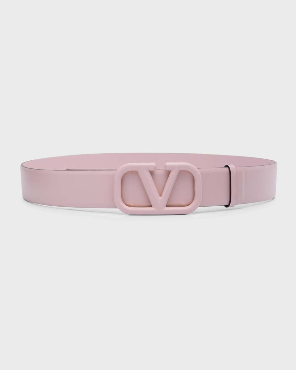 V-Logo Nappa Leather Belt