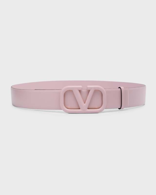 V-Logo Nappa Leather Belt