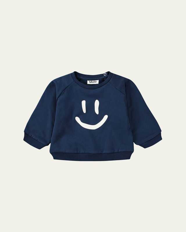 Boy's Disc Happy Face Sweatshirt, Size 3M-2