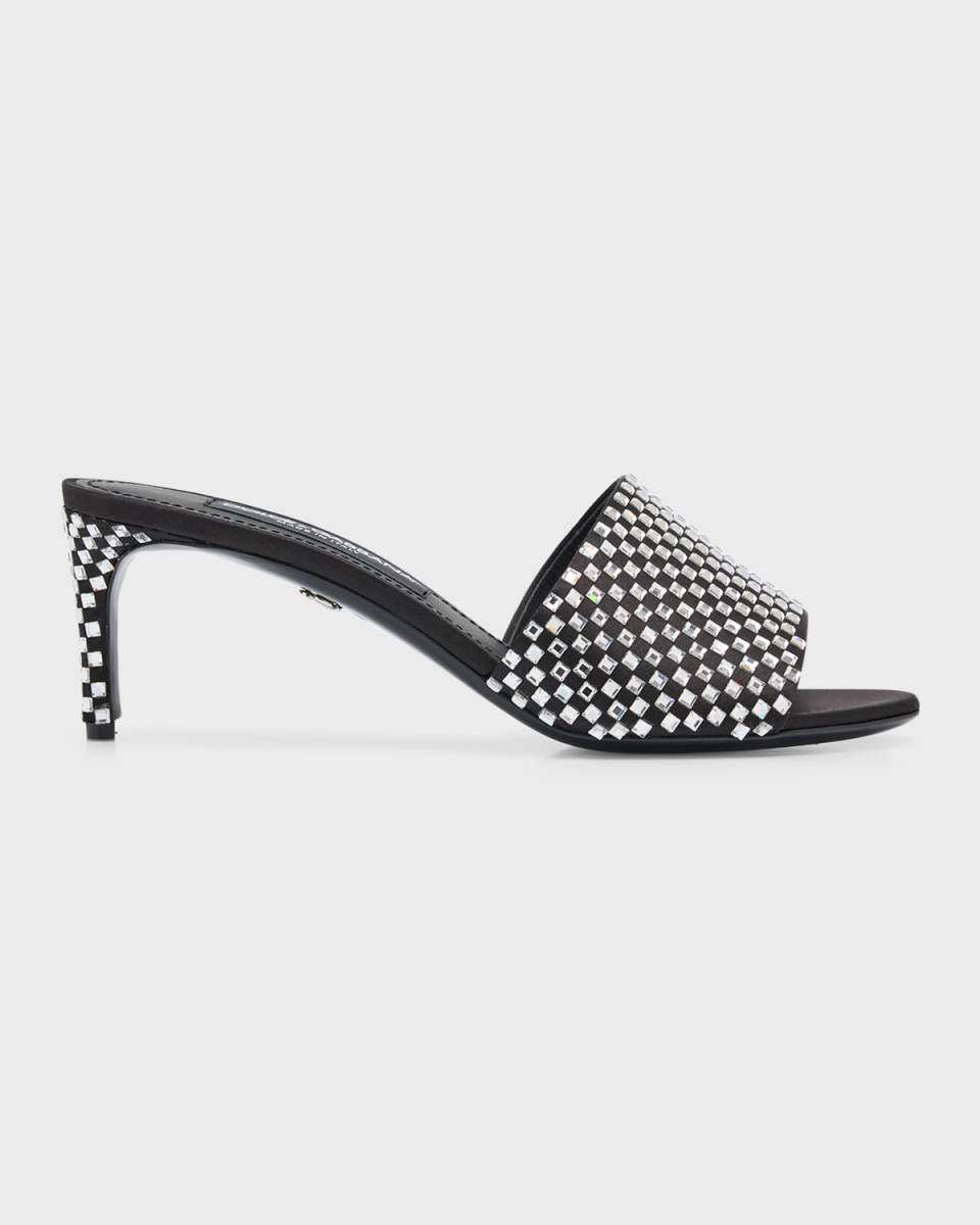 Keira Crystal Stiletto Mule Sandals